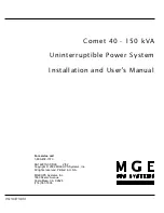 Предварительный просмотр 3 страницы MGE UPS Systems Comet 100 kVA Installation And User Manual