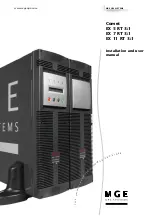 MGE UPS Systems Comet EX 11 RT 3:1 Installation And User Manual предпросмотр