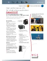MGE UPS Systems Comet EX RT 5 kVA Specifications preview
