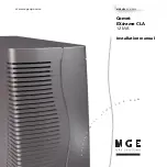 MGE UPS Systems Comet EXtreme CLA 12 kVA Installation Manual preview