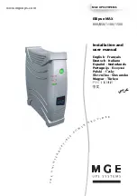 Preview for 1 page of MGE UPS Systems Ellipse MAX 1100 Installation And User Manual