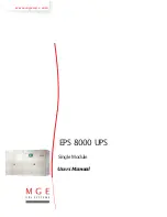 MGE UPS Systems EPS 8000 User Manual предпросмотр