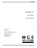 Предварительный просмотр 3 страницы MGE UPS Systems EPS 8000 User Manual