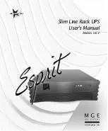 MGE UPS Systems Esprit 3 User Manual предпросмотр