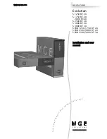 MGE UPS Systems Evolution 2000 RT 2U Installation And User Manual preview