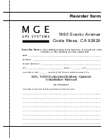 Предварительный просмотр 15 страницы MGE UPS Systems EXL 1000 Installation Manual