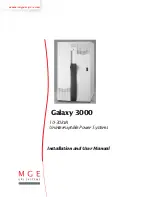 MGE UPS Systems Galaxy 3000 Installation And User Manual preview