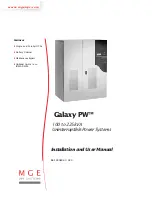 Предварительный просмотр 1 страницы MGE UPS Systems GALAXY PW 100 Installation And User Manual