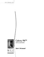 MGE UPS Systems Galaxy PW User Manual preview