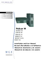 MGE UPS Systems PULSAR 3000 RT 3U Installation And User Manual preview