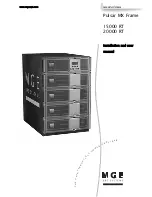 MGE UPS Systems Pulsar MX Frame 15000 RT Installation And User Manual preview