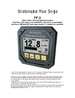 Preview for 1 page of MGL Avionics Stratomaster Maxi Single FF-3 Manual