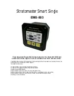 MGL Avionics Stratomaster Smart Single EMS-503 Manual preview