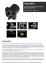 Preview for 1 page of MGL Avionics Vega ASV-1 Operating Manual