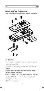 Предварительный просмотр 13 страницы Mgl APPA 603 User Manual