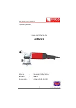 Предварительный просмотр 1 страницы MGS HBM 15 Operating Manual