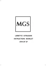 Предварительный просмотр 1 страницы MGS SPIN DF SP Instruction Booklet