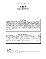 Preview for 1 page of MH EDS A-1 Operation Manual