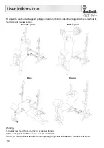 Preview for 11 page of MH Men'sHealth Active+ Assembly & User Instructions