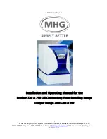 MHG Heating EcoStar 720 Installation And Operating Manual preview