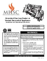 Preview for 1 page of MHSC MJ27NR Installation And Operating Istructions