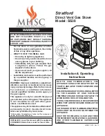 MHSC Stratford SS38 Installation & Operating Instructions Manual preview