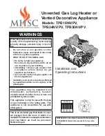 Preview for 1 page of MHSC TPB18NV Installation And Operating Instructions Manual