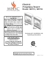 MHSC WEF33 Homeowner'S Installation And Operating Instructions Manual preview