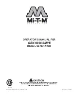 Preview for 1 page of Mi-T-M GEN-6000-0MYE Operator'S Manual