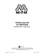 Mi-T-M PORTABLE ELECTRIC AIR COMPRESSOR Operator'S Manual preview