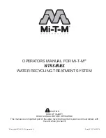 Preview for 1 page of Mi-T-M WTR Series Operator'S Manual