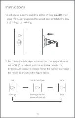 Предварительный просмотр 12 страницы Mi Ionic Hair Dryer User Manual