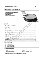 Preview for 2 page of MIA CP 6073 Instruction Manual