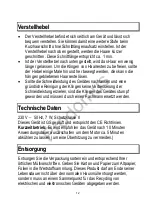 Preview for 12 page of MIA HC 0014 Instructions For Use Manual