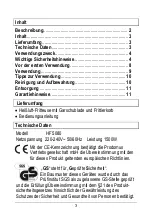 Предварительный просмотр 3 страницы MIA HF 5080 Instruction Manual