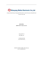 Preview for 1 page of Mianyang Weibo Electronic WBV412U01 User Manual