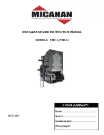 Micanan PRO-H Installation And Instruction Manual preview