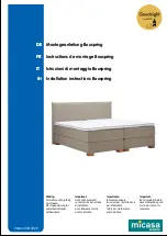 Micasa BICO Goodnight Boxspring Installation Instructions Manual preview