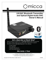 Preview for 1 page of Micca LB-DAC Owner'S Manual