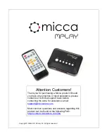 Micca mplay Quick Start Manual preview