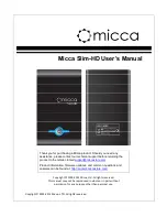 Micca Slim-HD User Manual предпросмотр