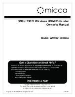 Preview for 1 page of Micca WAV5G100M-DA Owner'S Manual