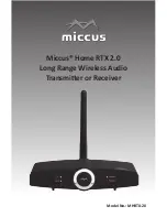 Miccus MHRTX-20 Quick Start Quide preview