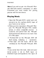 Preview for 6 page of Miccus Mini-jack AX4 User Manual