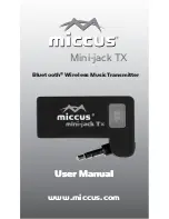 Предварительный просмотр 1 страницы Miccus Mini-jack TX User Manual