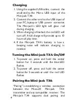 Preview for 4 page of Miccus Mini-jack TX4 User Manual