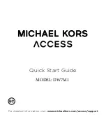 Preview for 1 page of Michael Kors ACCESS DW7M1 Quick Start Manual