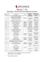 Preview for 17 page of Michaelis Maschinenbau KM 20 T Operating Instructions/Spare Parts List