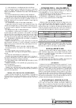 Предварительный просмотр 11 страницы Michelin MB 100/6000 U Instruction Manual And Safety Instructions