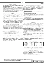 Предварительный просмотр 21 страницы Michelin MB 100/6000 U Instruction Manual And Safety Instructions